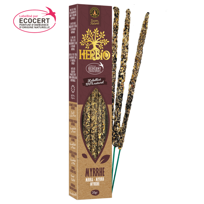 Encens Smudge Ecocert Herbio Myrrhe 20g