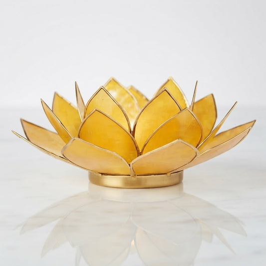 Mother of Pearl Lotus Candle Holder