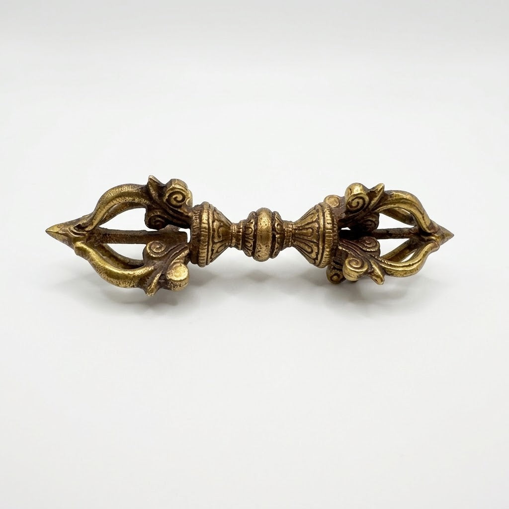 Handcrafted Brass Vajra / Dorje Sacred Ritual Tool (Small, Medium, Large Sizes)