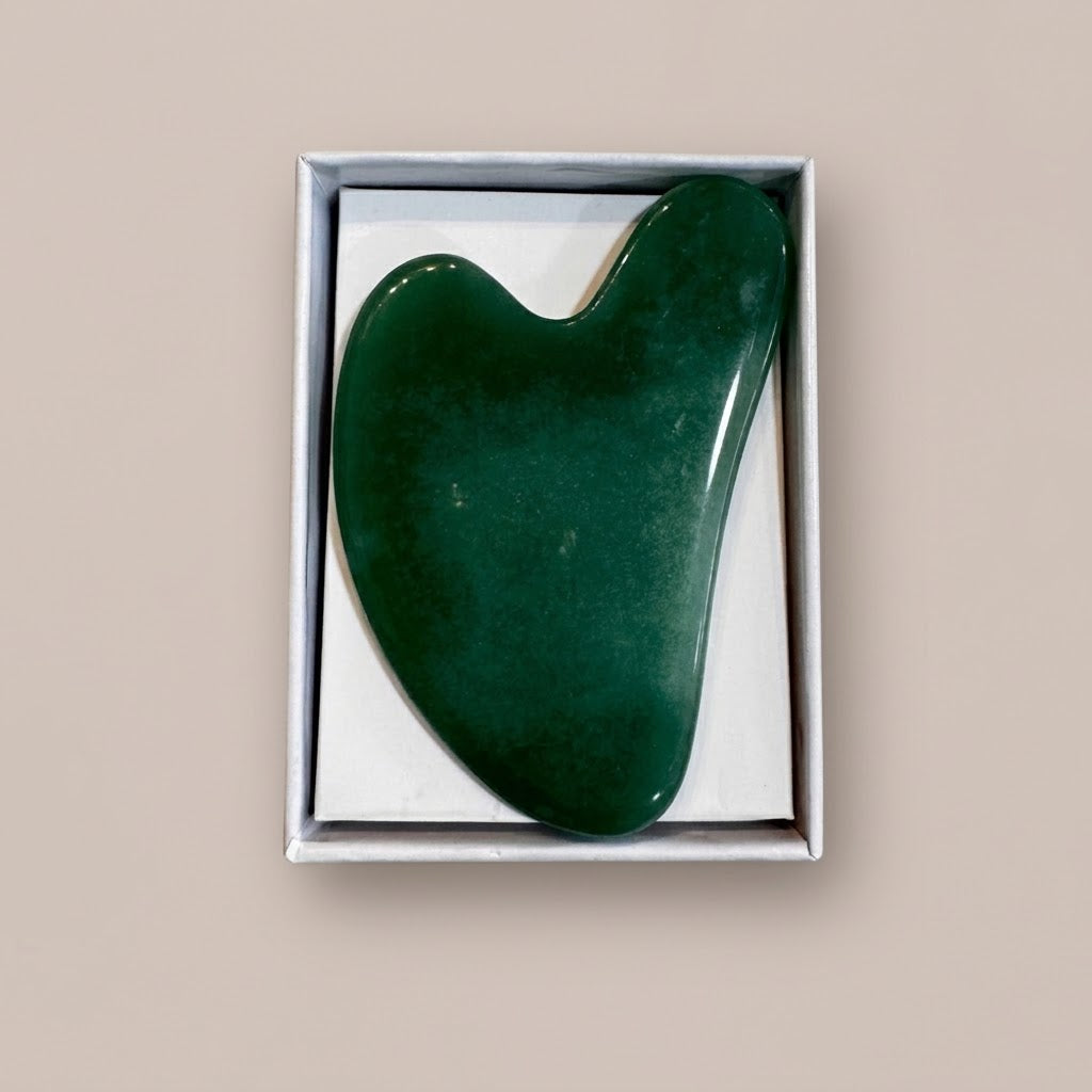 Natural Crystal Facial Gua Sha Tool (Clear Quartz, Rose Quartz & Green Jade)