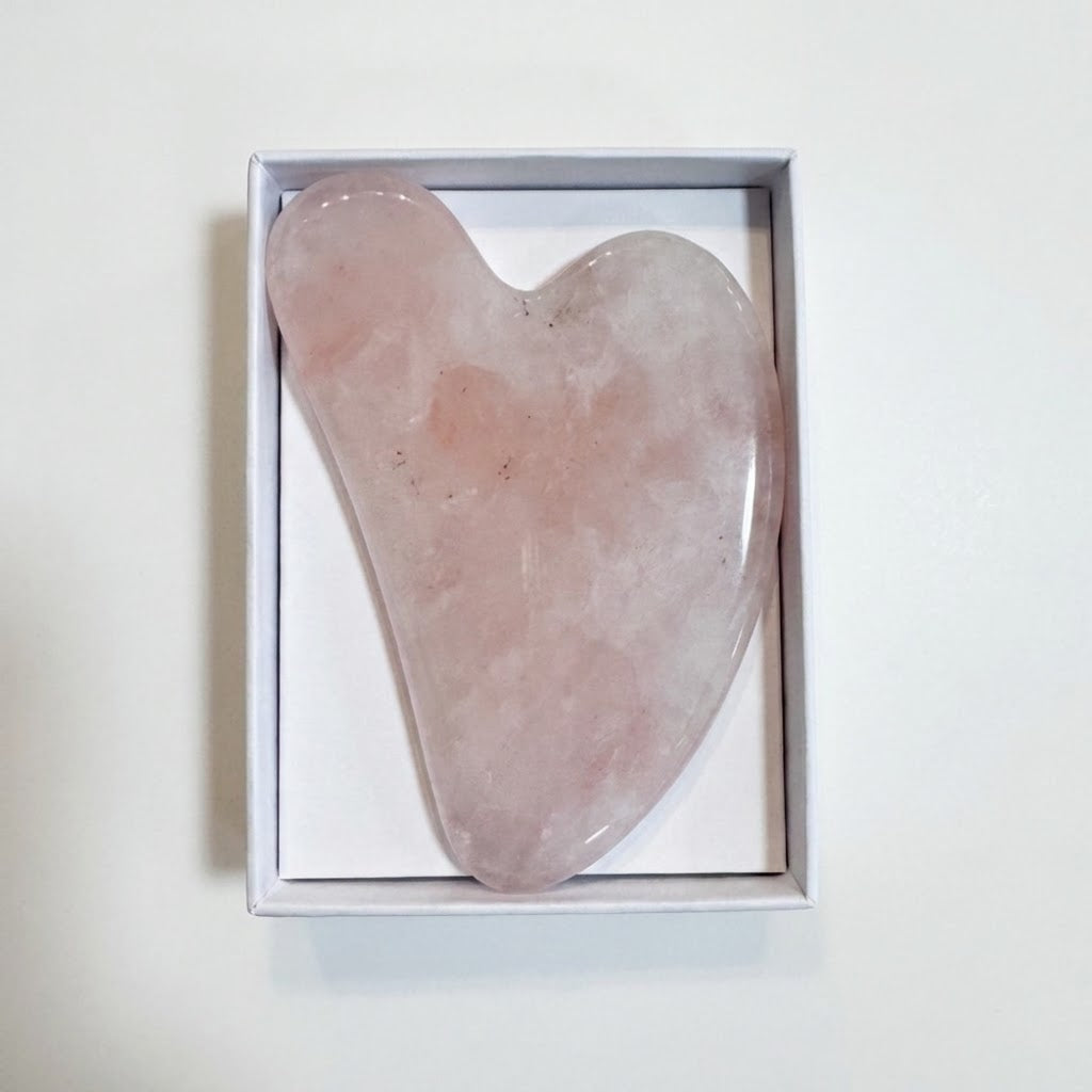 Natural Crystal Facial Gua Sha Tool (Clear Quartz, Rose Quartz & Green Jade)